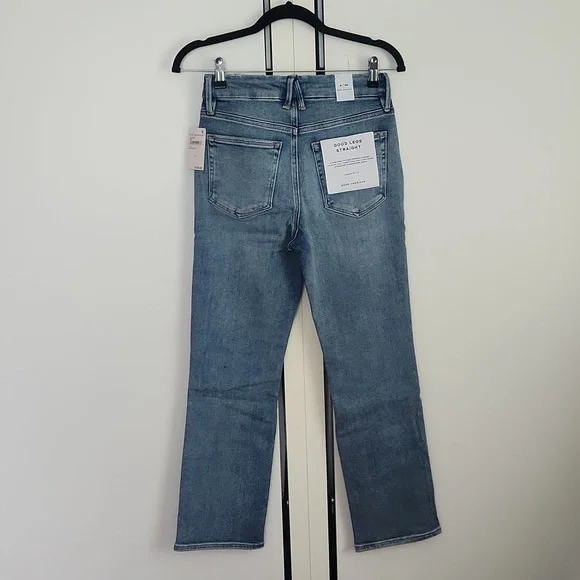 Good American Good Legs Straight Jeans in blue size 6 new with tag - Picture 13 of 17